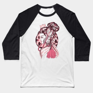 Pink and White Beauty Queen Baseball T-Shirt